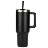 Pinnacle 40oz Vacuum Insulated Travel Tumbler — Black (BK) — blank front view — 31