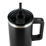 Pinnacle 40oz Vacuum Insulated Travel Tumbler — Black (BK) — blank product view — 27