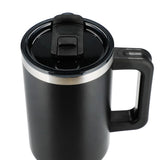 Pinnacle 40oz Vacuum Insulated Travel Tumbler — Black (BK) — blank product view — 29