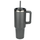 Pinnacle 40oz Vacuum Insulated Travel Tumbler — Gray (GY) — blank front view — 54