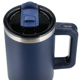 Pinnacle 40oz Vacuum Insulated Travel Tumbler — Navy (NY) — blank product view — 17