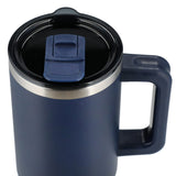 Pinnacle 40oz Vacuum Insulated Travel Tumbler — Navy (NY) — blank product view — 19