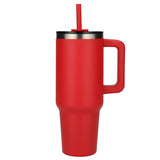Pinnacle 40oz Vacuum Insulated Travel Tumbler — Red (RD) — blank front view — 44