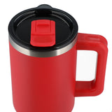 Pinnacle 40oz Vacuum Insulated Travel Tumbler — Red (RD) — blank product view — 41