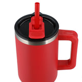 Pinnacle 40oz Vacuum Insulated Travel Tumbler — Red (RD) — blank product view — 42