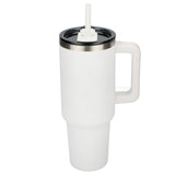 Pinnacle 40oz Vacuum Insulated Travel Tumbler — White (WH) — blank front view — 8
