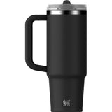 Stanley Quencher ProTour Flip Straw Tumbler 40 oz — Black (BK) — blank front view — 24
