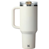 Stanley Quencher ProTour Flip Straw Tumbler 40 oz — Cream (CR) — blank front view — 19