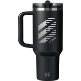 Stanley Quencher ProTour Flip Straw Tumbler 30 oz — Black (BK) — decorated front view — 17
