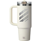 Stanley Quencher ProTour Flip Straw Tumbler 30 oz — Cream (CR) — decorated front view — 12