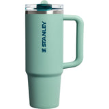 Stanley Quencher ProTour Flip Straw Tumbler 30 oz — Spring Green (SPG) — blank back view — 32