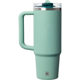 Stanley Quencher ProTour Flip Straw Tumbler 30 oz — Spring Green (SPG) — blank front view — 29