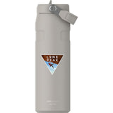 Stanley IceFlow Aerolight Flip Straw Water Bottle 24 oz — ASH — decorated front view — 16