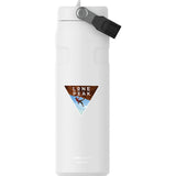 Stanley IceFlow Aerolight Flip Straw Water Bottle 24 oz — Chalk — decorated front view — 25
