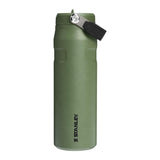 Stanley IceFlow Aerolight Flip Straw Water Bottle 24 oz — Dried Pine — blank back view — 11