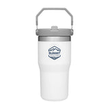 Stanley IceFlow™ 1.0 Flip Straw Tumbler 20oz — Polar (PLR) — decorated back view — 2