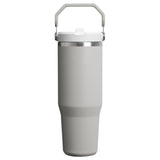 Stanley IceFlow™ 2.0 Flip Straw Tumbler 30oz — ASH — blank front view — 29