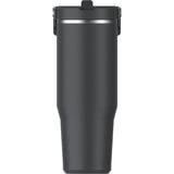 Stanley IceFlow™ 2.0 Flip Straw Tumbler 30oz — Black (BK) — blank front view — 12