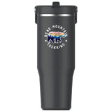 Stanley IceFlow™ 2.0 Flip Straw Tumbler 30oz — Black (BK) — decorated front view — 11