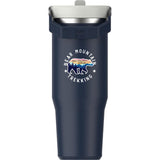 Stanley IceFlow™ 2.0 Flip Straw Tumbler 30oz — Navy (NY) — decorated product view — 7