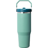 Stanley IceFlow™ 2.0 Flip Straw Tumbler 30oz — Spring Green (SPG) — blank front view — 15