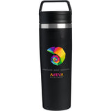 Stanley Café-To-Go Travel Mug 20 oz — Black (BK) — decorated front view — 7