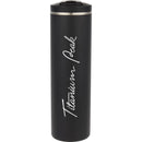 Stanley Transit Flip Top Mug 20oz — Black (BK) — decorated front view