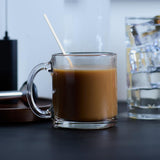 Libbey 13 oz Glass Coffee Mug — Clear (CL) — blank front view — 8
