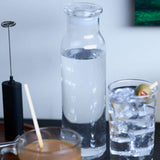 Libbey 24 oz Glass Water Bottle with Press-On Lid — Clear (CL) — blank front view — 7