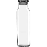 Libbey 24 oz Glass Water Bottle with Press-On Lid — Clear (CL) — blank front view — 6