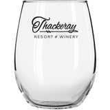 Libbey 15 oz Stemless Wine Glass — Clear (CL) — decorated front view — 2