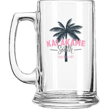 Libbey 15 oz Glass Beer Mug — Clear (CL) — decorated front view — 2