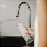 Slim Tritan™ memobottle™ 15 oz — Clear (CL) — blank front view — 7
