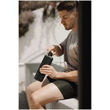 Slim Stainless Steel memobottle™ 20 oz — Black (BK) — blank front view — 4