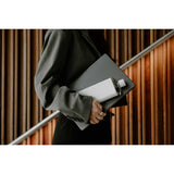 Slim Tritan™ memobottle™ 15 oz with Silicone Sleeve — Gray (GY) — blank right angle — 4