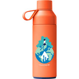 Ocean Bottle Original 17 oz — Orange (OR) — decorated front view — 2