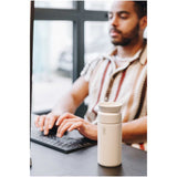 Ocean Bottle Brew Coffee Flask 12 oz — Sand — blank front view — 5