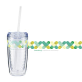 Vortex Tumbler 16oz — Clear (CL) — decorated front view — 3