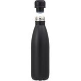 Copper Vacuum Insulated Bottle 17oz — Black (BK) — blank front view — 21