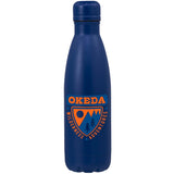 Copper Vacuum Insulated Bottle 17oz — Navy (NY) — decorated front view — 30