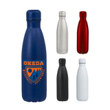 Copper Vacuum Insulated Bottle 17oz — Navy (NY) — decorated front view — 34