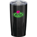 Adrian Vacuum Tumbler 20oz — Black (BK) — decorated front view