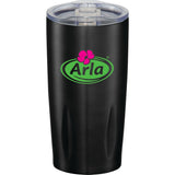 Adrian Vacuum Tumbler 20oz — Black (BK) — decorated front view — 8