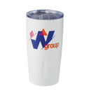 Adrian Vacuum Tumbler 20oz — White (WH) — decorated front view