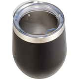 Corzo Copper Vacuum Insulated Cup 12oz — Black (BK) — blank product view — 22