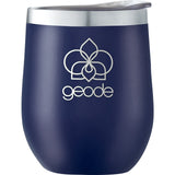 Corzo Copper Vacuum Insulated Cup 12oz — Navy (NY) — decorated front view — 15