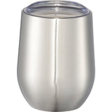 Corzo Copper Vacuum Insulated Cup 12oz — Silver (SL) — blank front view — 3