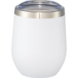 Corzo Copper Vacuum Insulated Cup 12oz — White (WH) — blank front view — 13