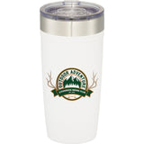 Arctic Zone Titan Thermal HP Copper Tumbler 20oz — White (WH) — decorated front view — 3