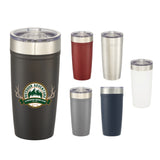 Arctic Zone Titan Thermal HP Copper Tumbler 20oz — Black (BK) — decorated front view — 28
